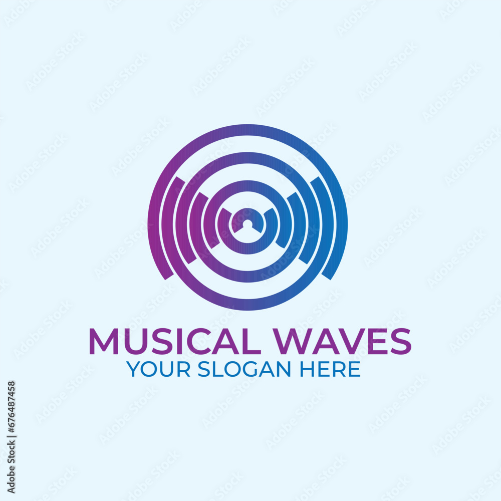 musical waves logo design vector format musical waves logo design vector format