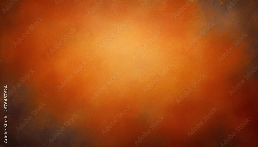 abstract orange vintage grungy background or dark paper with bright center spotlight and subtle vignette border frame ai generative - obrazy, fototapety, plakaty 