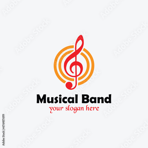 musical band logo design vector