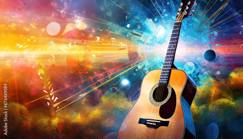 acoustic guitar abstract background music