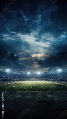 Vertical Gritty American Football Field