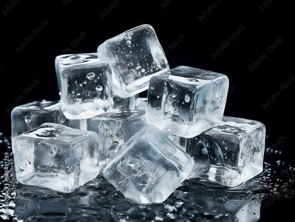 Melting frozen ice cubes, good for any project. Generative AI Melting frozen ice cubes, good for any project. Generative AI