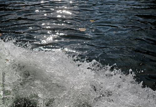 View from a ferry boat on Lake Matka in North Macedonia