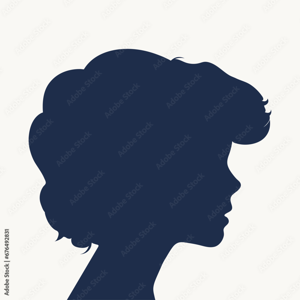  A beautiful girl silhouette vector artwork