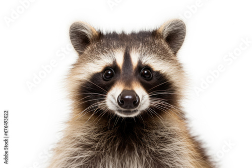 Funny raccoon on white background © Venka