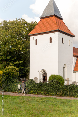 old church in a north european village