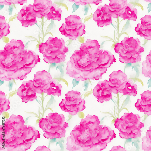 seamless pattern with pink roses