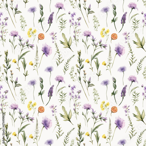 seamless pattern with flowers © Алена Харченко