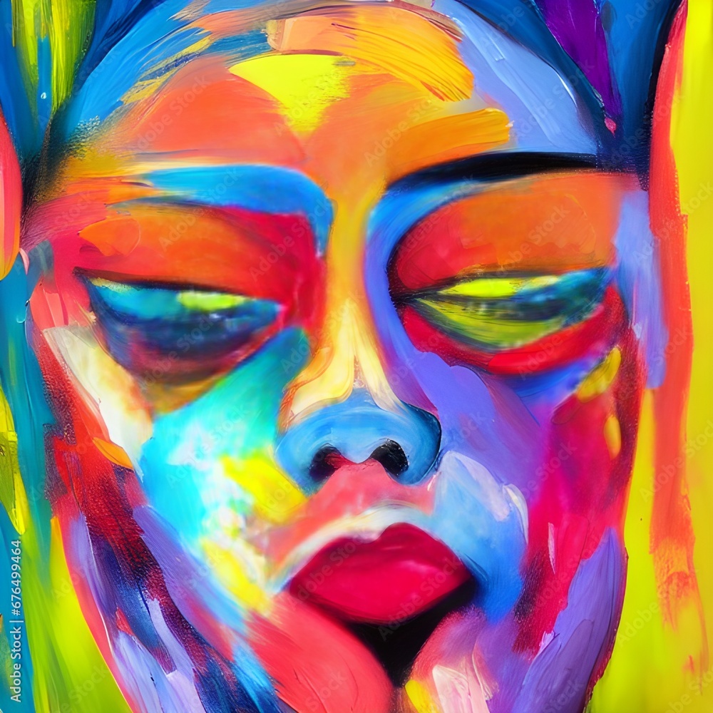 An abstract and expressive portrait with a unique view