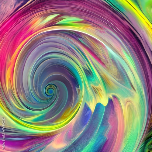 An ethereal and abstract swirl of colors and patterns