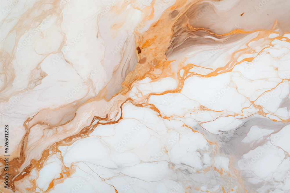 Fototapeta premium White marble with gold veins. Marble texture close-up. Abstract modern background
