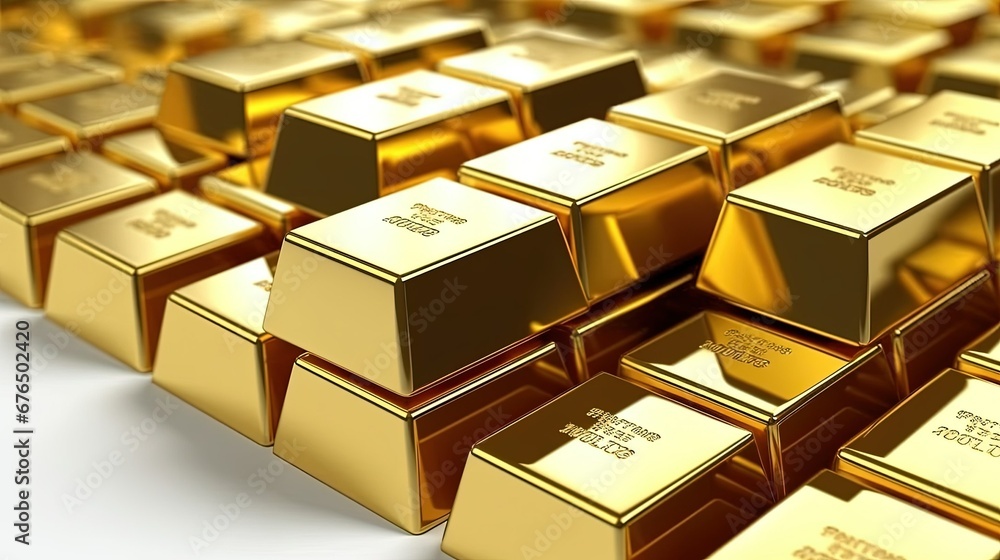 Symmetric stack of gold bars Symmetric stack of gold bars