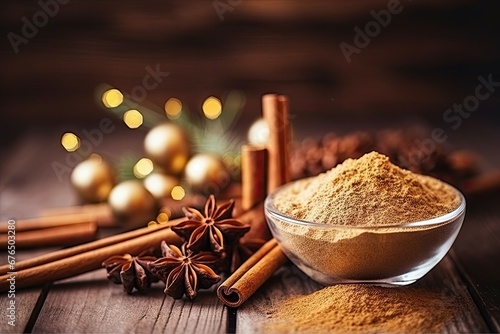 cinnamon sticks and star anise photo
