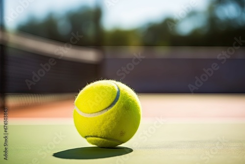 tennis ball on the court © KirKam