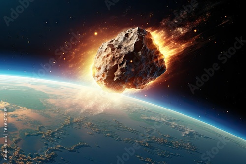 meteorite flies to earth photo
