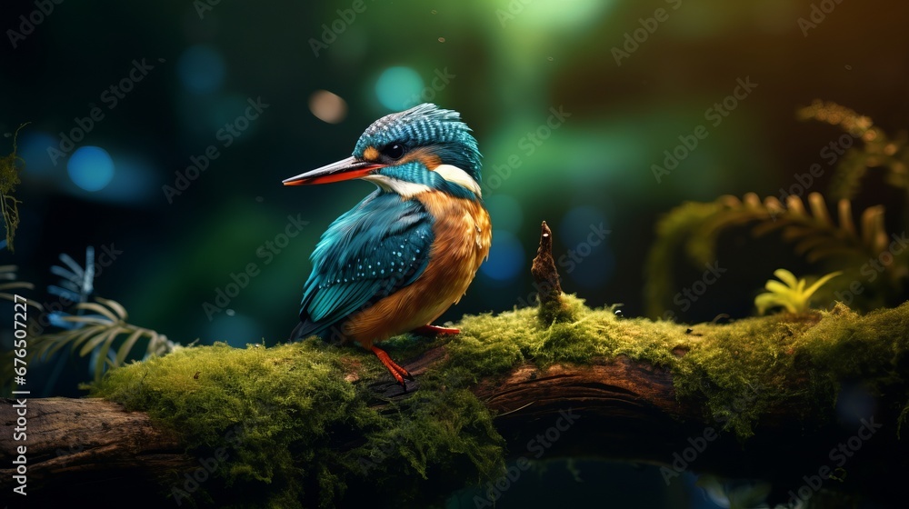 Vibrant Kingfisher Bird Ready to Dive Vibrant Kingfisher Bird Ready to Dive