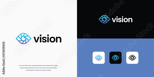 eye tech logo security, logo vector