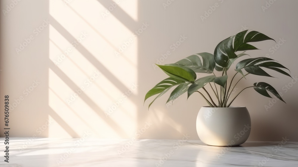 Minimalistic light background with blurred foliage AI generated illustration Minimalistic light background with blurred foliage AI generated illustration