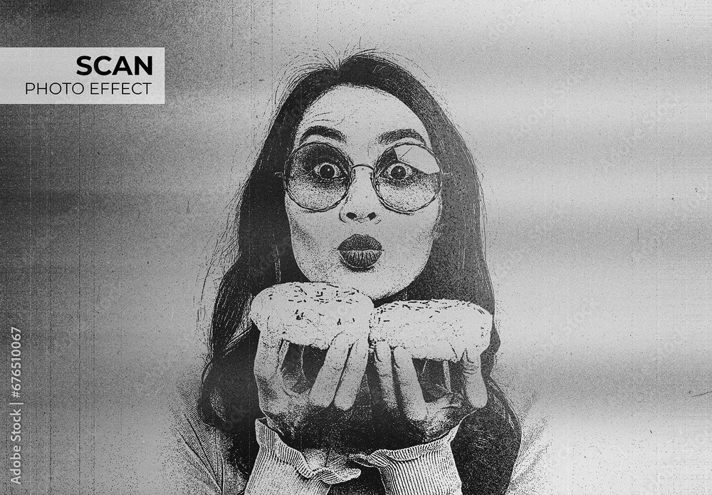Scan Photo Effect Stock Template | Adobe Stock