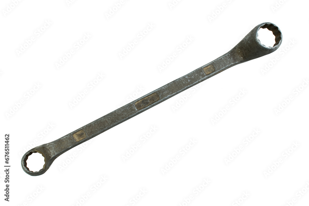 wrenches isolated on white background. Top view. wrenches isolated on white background. Top view.