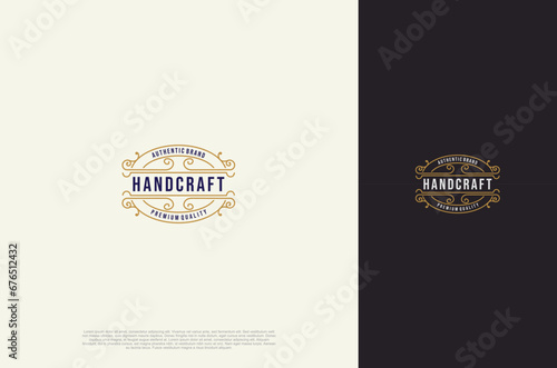 Old vintage label ornament logo antique label decorations, whiskey label, Vector design element