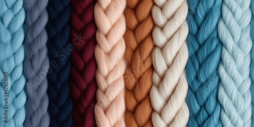 close up of colorful yarn background 