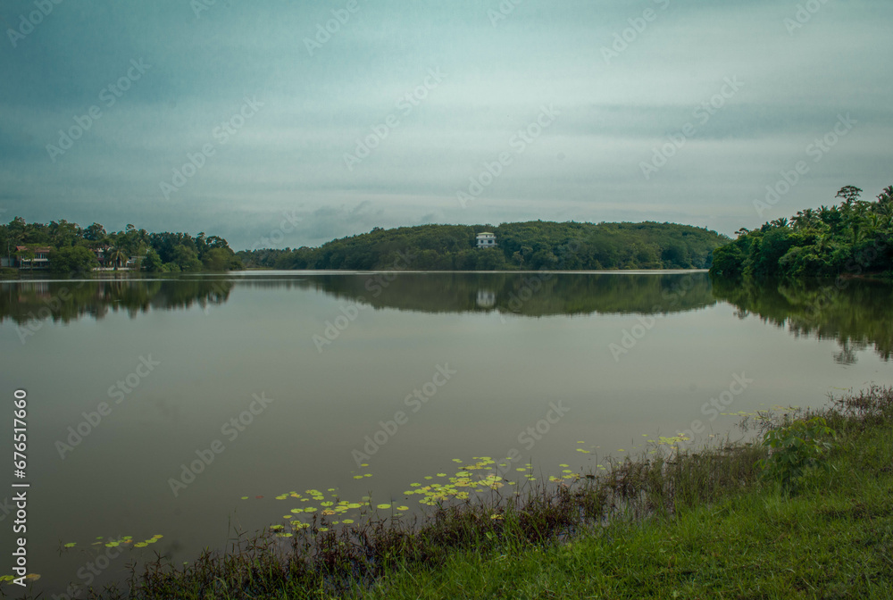 landscape with lake landscape with lake