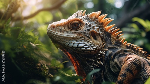 Exotic Reptile Basking in Jungle Sun © Andreas