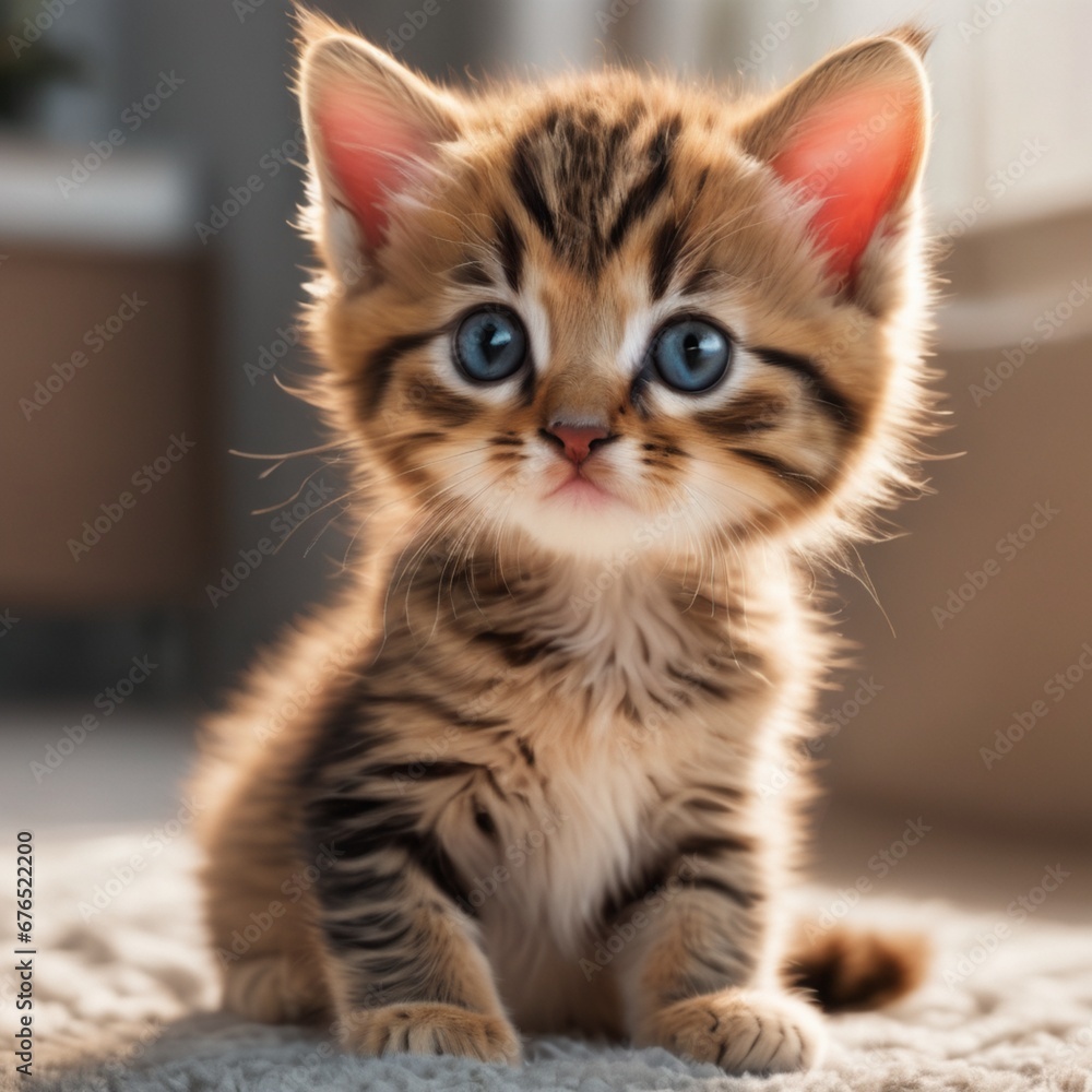 Create a baby cat high resolution, ultra realistic, stock image, extra detailed, generative Ai