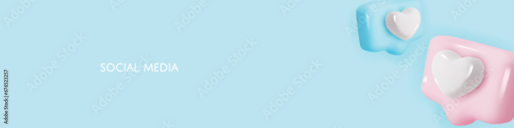 Icon like, great design for any purposes. Internet application. Chat message icon. 3d illustration. Web banner. Social media like icon concept. Icon like, great design for any purposes. Internet application. Chat message icon. 3d illustration. Web banner. Social media like icon concept.