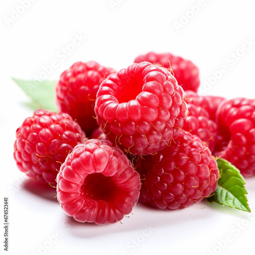 raspberry on white background