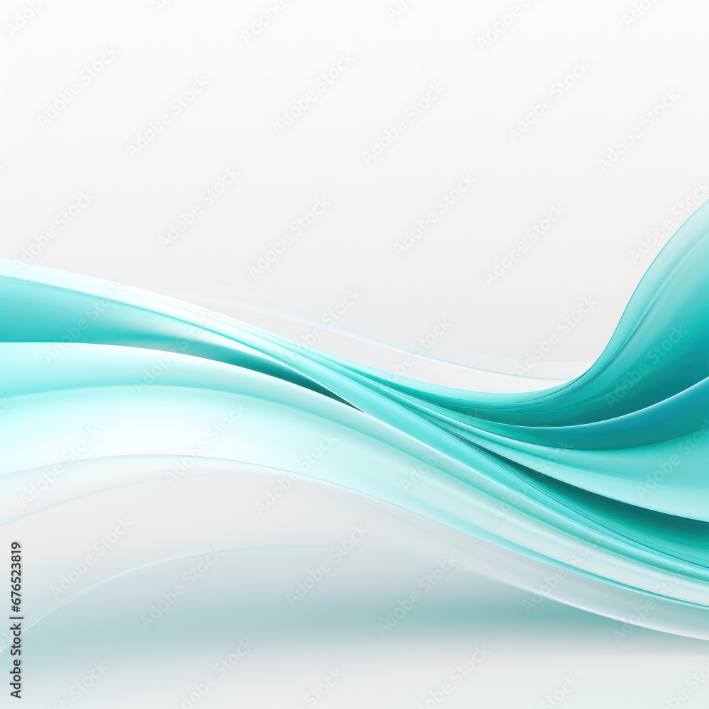 Ethereal Aquamarine Abstract Waves - Futuristic and Sophisticated Design Ethereal Aquamarine Abstract Waves - Futuristic and Sophisticated Design