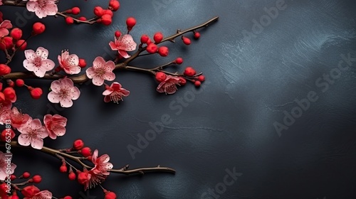 Asian mock up, based on flowers and traditional decoration.