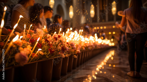 Easter Vigil Candlelight Service: A captivating shot of a candlelight service during the Easter Vigil, capturing the spiritual ambiance and reverence photo