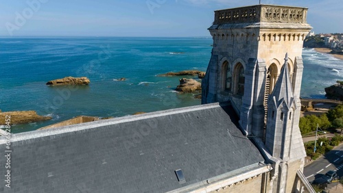 Église Sainte-Eugénie de Biarritz un après-midi. Municipalité de Biarritz au Pays Basque en France