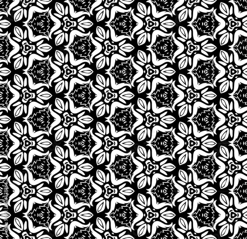 Black seamless abstract pattern. Overlay for background and backdrop. Ornamental design. PNG graphic illustration with transparent background.