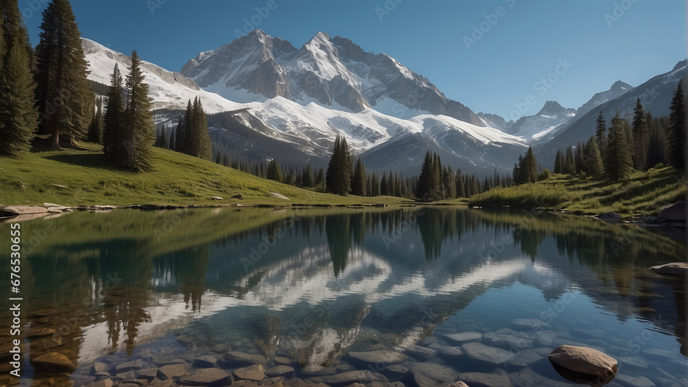 lake and mountains lake and mountains