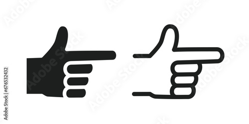 Hand arrows and hand icons explaining