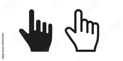 Icon set associated with the computer cursor