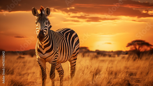 Zebra close up. Zebra cutout full length. Zoo animals. AI Generative.