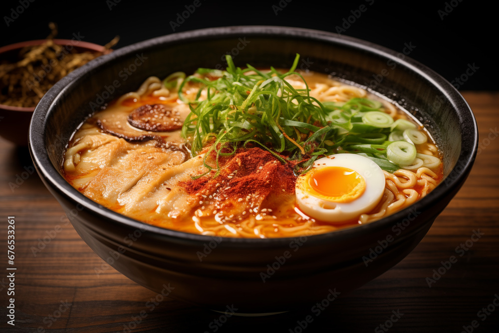 authentic japanese ramen with pork and egg authentic japanese ramen with pork and egg
