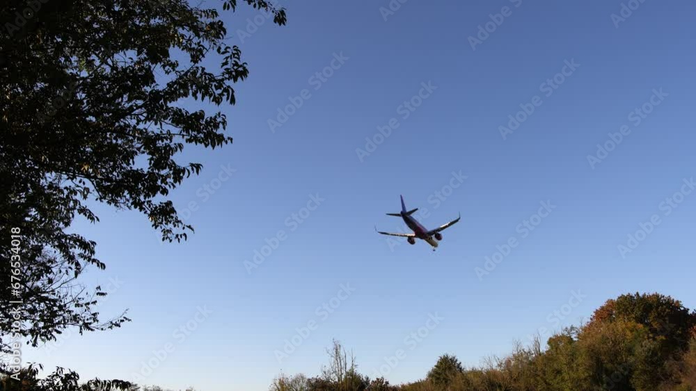 Landing at a European international airport Landing at a European international airport