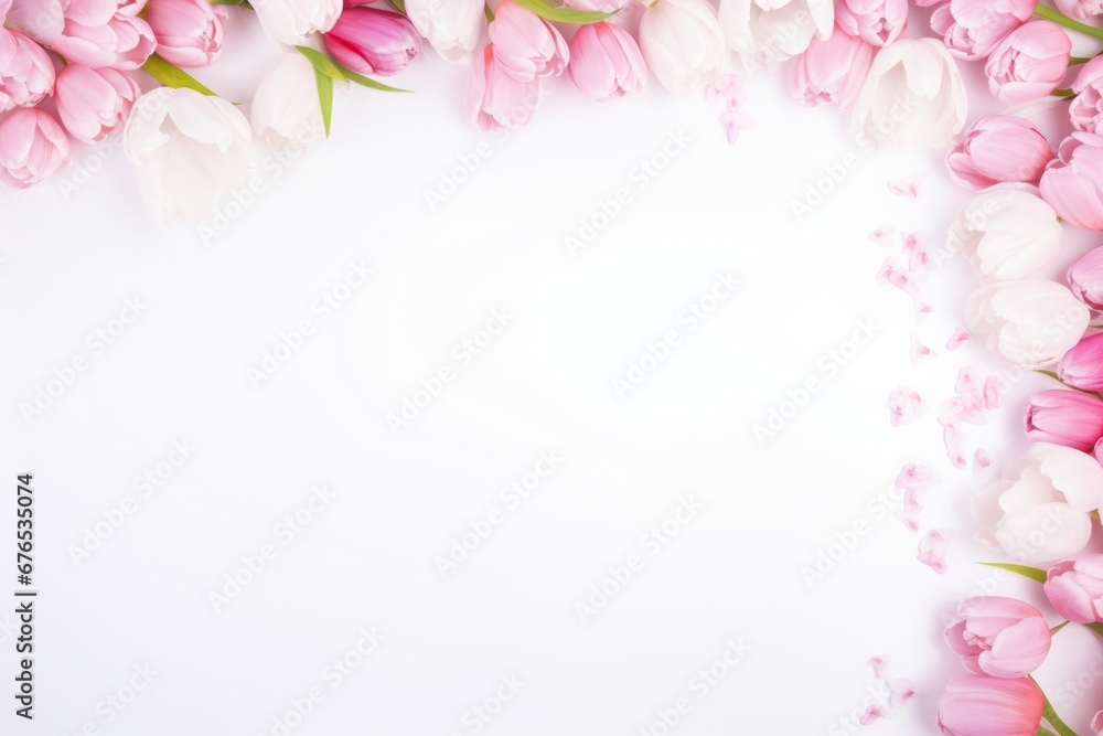 spring floral background with copy space