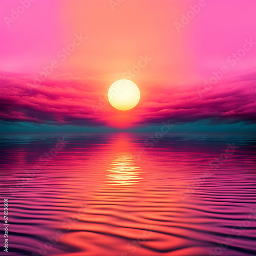 sunset over the sea © Juli