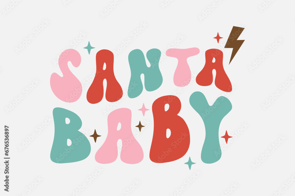 Santa Baby Funny Christmas T shirt design