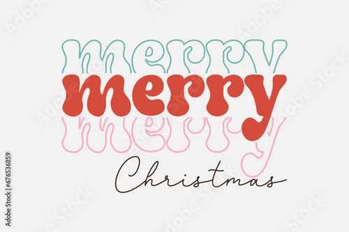 Funny Merry Christmas Typography T shirt design
