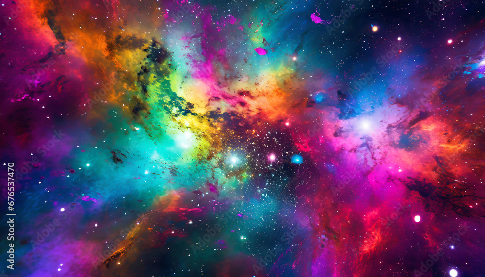 abstract cosmic space galaxy colorful texture pc desktop wallpaper background ai generated
