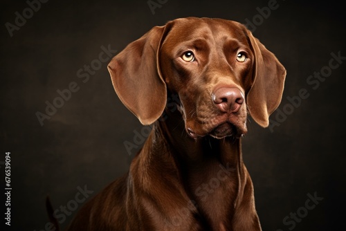 Majestic broholmer dog on dark background. Generative AI © Vesper