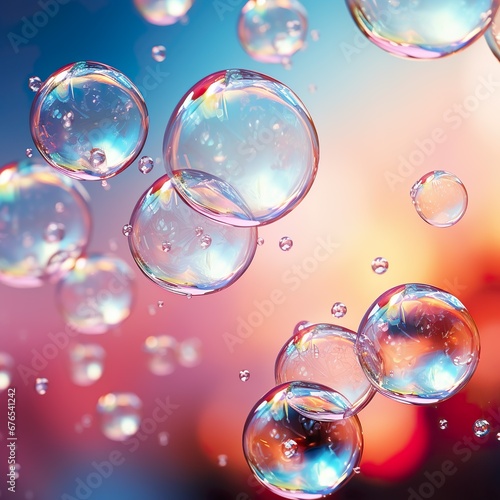 Viele wunderschöne Seifenblasen