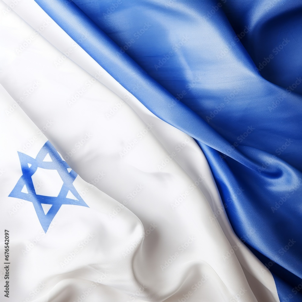 Israel flag lies close up, AI Israel flag lies close up, AI
